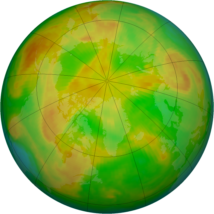 Arctic ozone map for 16 May 2000